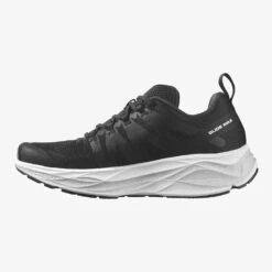 Salomon Men's Glide Max Running Shoe- Lunar Rock/Black/Tanager Turquoise- Regular (D) -The Famous Shoe Store L41764300 ade276d486f458377b6b93b22c79ddf7