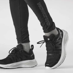 Salomon Men's Glide Max Running Shoe- Lunar Rock/Black/Tanager Turquoise- Regular (D) -The Famous Shoe Store L41764300 fb451c08fbf3222bc61da96991b90980