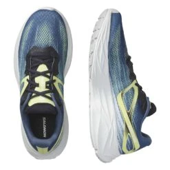 Salomon Men's Aero Blaze Running Shoe- Blue Ashes/Sunny Lime/Dark Sapphire- Regular (D) -The Famous Shoe Store L47049200 dafc6c9e86cf31665164e4ac8c3cde01