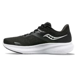 Saucony Women's Ride 16 Running Shoe - Black/White - Regular (B) -The Famous Shoe Store S10830 05 2