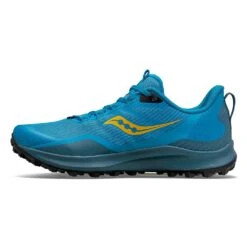 Saucony Men's Peregrine 12 Trail Running Shoe - Ocean/Blk - Regular (D) 9 Saucony Men's Peregrine 12 Trail Running Shoe - Ocean/Blk - Regular (D) -The Famous Shoe Store S20737 32 2