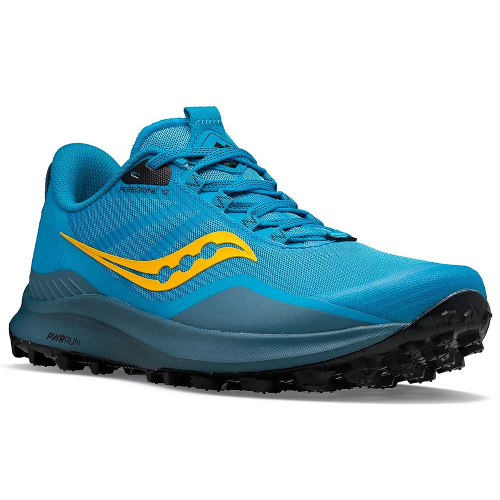 Saucony Men's Peregrine 12 Trail Running Shoe - Ocean/Blk - Regular (D) 4 Saucony Men's Peregrine 12 Trail Running Shoe - Ocean/Blk - Regular (D) - Image 2
