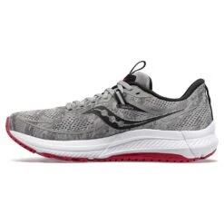 Saucony Men's Omni 21 Running Shoe - Alloy/Garnet- Wide (2E) -The Famous Shoe Store S20763 20 2