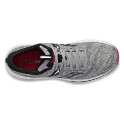 Saucony Men's Omni 21 Running Shoe - Alloy/Garnet- Wide (2E) -The Famous Shoe Store S20763 20 3