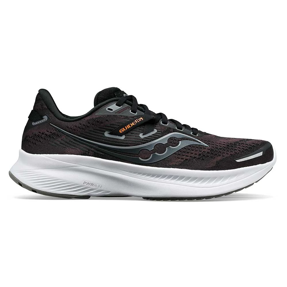 Saucony Men's Guide 16 Running Shoe- Black/White- Regular (D) 3 Saucony Men's Guide 16 Running Shoe- Black/White- Regular (D)