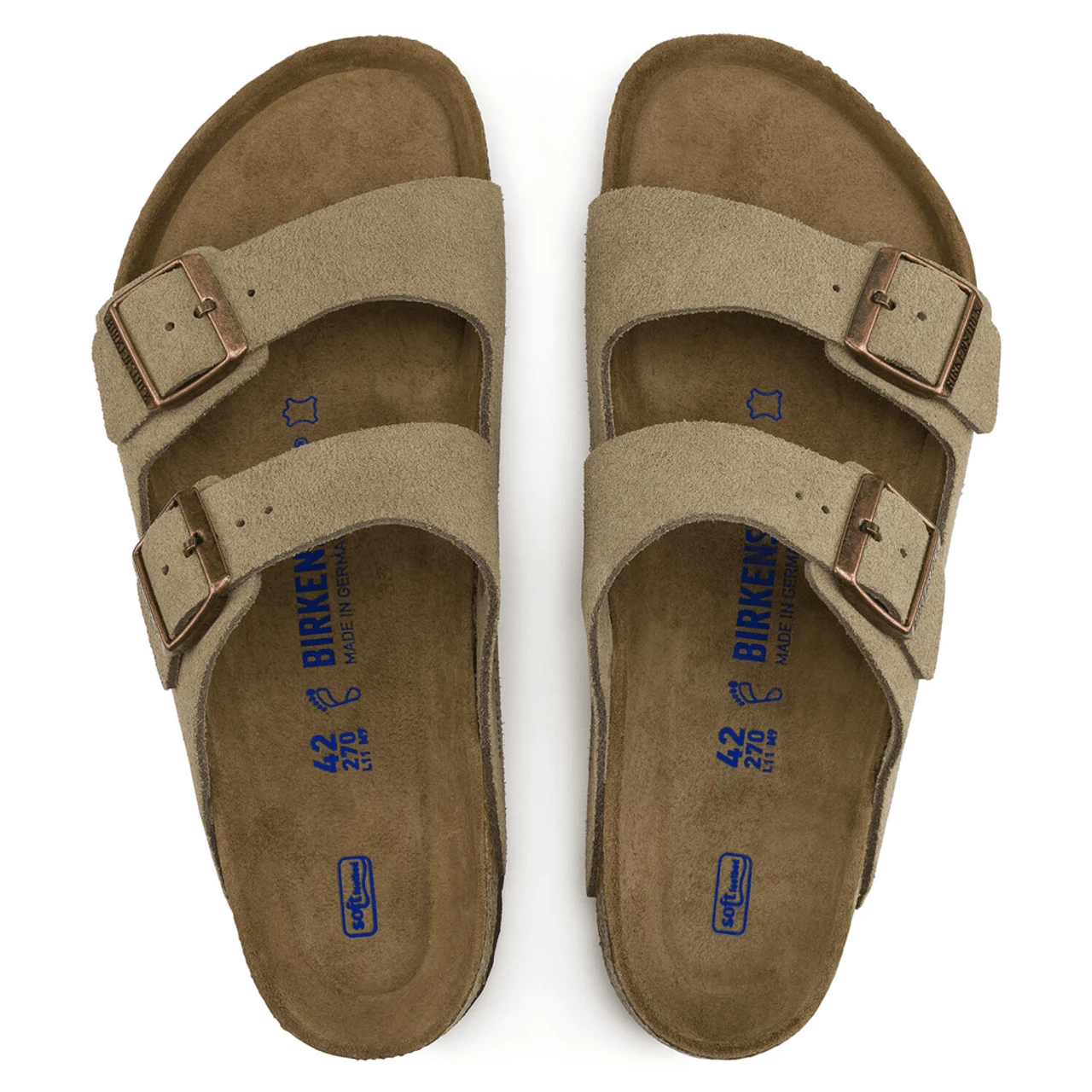 Women's Birkenstock Arizona Soft Footbed Sandals -Taupe 4 Women's Birkenstock Arizona Soft Footbed Sandals -Taupe - Image 2