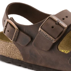 Women's Birkenstock Milano Sandal -Habana -The Famous Shoe Store birkenstock womens milano 3481 habana closeup min 95198.1619030742