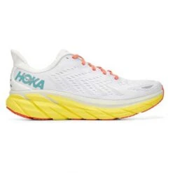 Hoka Men's Clifton 8 Running Shoe - Blanc De Blanc/Illuminating— Regular (D) -The Famous Shoe Store hoka heren clifton 8 1119393 bdbi 01