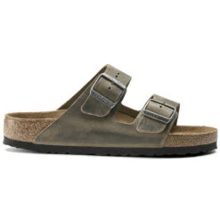 Men's Birkenstock Arizona Soft Footbed Sandal - Faded Khaki -The Famous Shoe Store mens birkenstock srizona soft footbed 1019313 faded khaki side 67645.1642530897