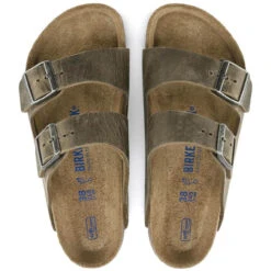 Men's Birkenstock Arizona Soft Footbed Sandal - Faded Khaki -The Famous Shoe Store mens birkenstock srizona soft footbed 1019313 faded khaki top 35471.1642530897