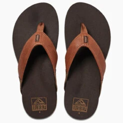 Men's Reef Newport Flip Flops - Tan