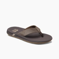 Men's Reef Phantom II Flip Flops -The Famous Shoe Store mens reef phantom II 3YMH brown front 07229.1621524372