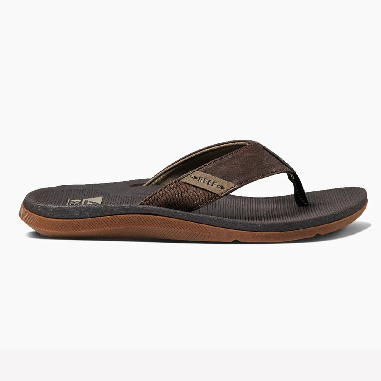 Men's Reef Santa Ana Flip Flops - Brown 4 Men's Reef Santa Ana Flip Flops - Brown - Image 2