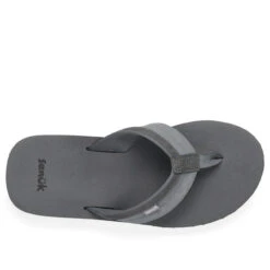 Men's Sanuk Ziggy Flip-Flops -The Famous Shoe Store mens sanuk ziggy flip flop 1116734 grey top 23295.1681311983