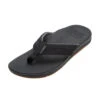 Men's Reef Leather Ortho-Coast Flip Flops -The Famous Shoe Store reef mens leather ortho bounce coast flip flop 3ykr bkb black 40940.1602691343