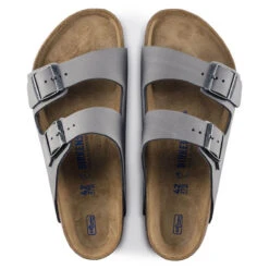 Women's Birkenstock Arizona Soft Footbed Nubuck Leather Sandal - Dove Gray -The Famous Shoe Store womens birkenstock arizona soft footbed 1020973 dove gray top 86190.1655995073