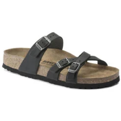Women's Birkenstock Franca Sandal - Black -The Famous Shoe Store womens birkenstock franca sandal 1021112 black lifestyle front 04887.1642532820