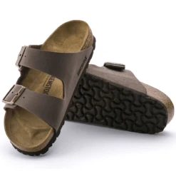 Women's Birkenstock Arizona Birkibuc Sandal-Mocha -The Famous Shoe Store womens birkenstock arizona birkibuc 151183 mocha bottom 86327.1615234343