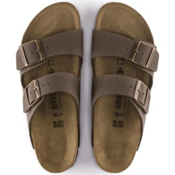 Women's Birkenstock Arizona Birkibuc Sandal-Mocha -The Famous Shoe Store womens birkenstock arizona birkibuc 151183 mocha top 65075.1612805096