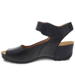 Women's Dansko Tiana Black Burnished Ankle Strap Sandal -The Famous Shoe Store womens dansko tiana sandal 1705 020200 BLACK side1 79074.1651154573