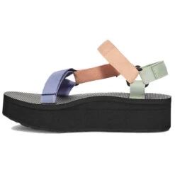Women's Teva Flatform Universal Sandal -The Famous Shoe Store womens teva flatform universal sandal 1008844 sherbert multi side 2 77668.1656364647